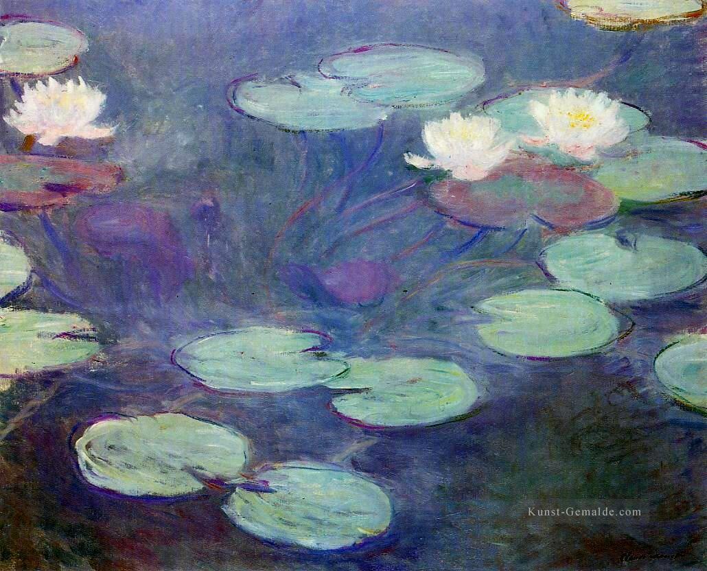 Rosa Wasserlilien Claude Monet impressionistische Blumen  Ölgemälde
